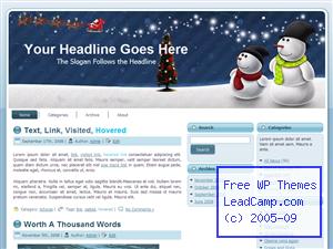 Snowman Xmas Winter Free WordPress Template / Themes