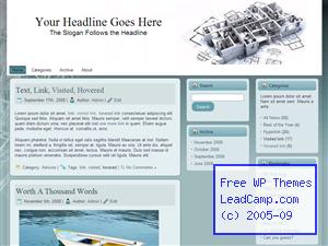 House Blueprint Construction Free WordPress Template / Themes