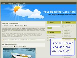 Sun Out Of Clouds Free WordPress Template / Themes