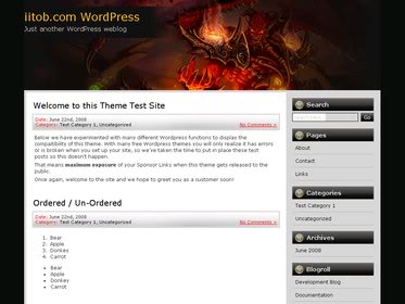 Free Wordpress Theme - World of Warcraft theme