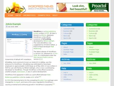 Free Wordpress Theme - WP Premium 3 columns
