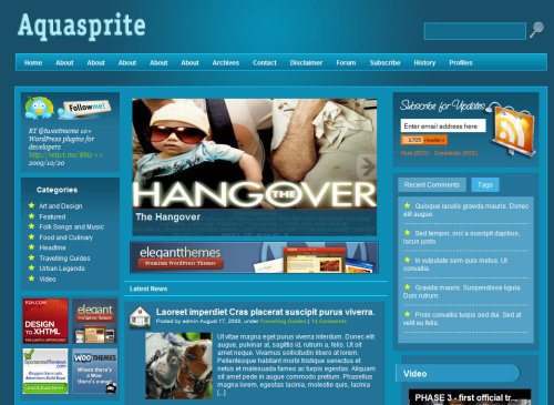 Aquasprite Wordpress Theme