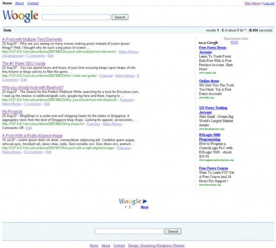 Woogle ? The Google Search Engine Clone