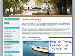 Sunny Boats By River Free WordPress Template / Themes