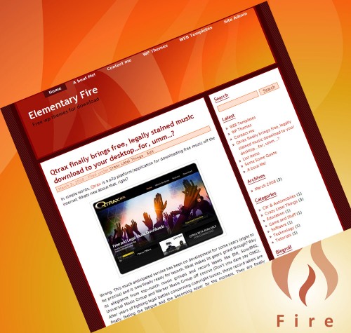 Elementary Fire Wordpress Themes