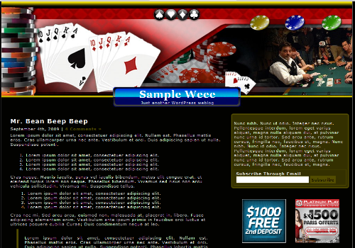 Casino 404 WordPress Theme