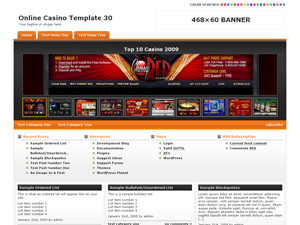 Online Casino Template 30 WordPress Theme Screenshot