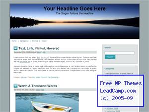 Sunrise Over Lake Free WordPress Template / Themes