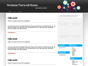 Theme With Flowers Free WordPress Theme