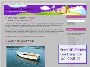 Purple Rainbow Dreamland Free WordPress Template / Themes