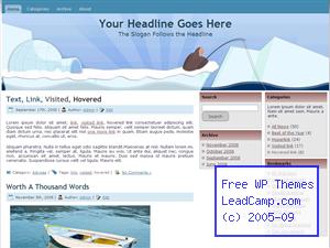 Cold Ice Fishing Free WordPress Template / Themes