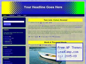 Halftone Dot Gradient Free WordPress Template / Themes
