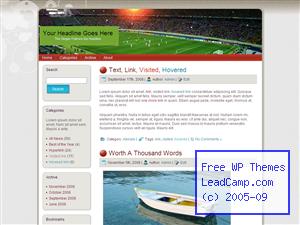 Soccer Stadium Free WordPress Template / Themes