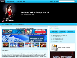 Online Casino Template 33 WordPress Theme Screenshot