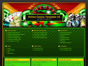 Online Casino Template 25 Wordpress Theme Screenshot