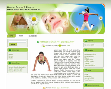 Health, Fitness and Beauty Theme