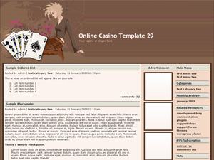 Online Casino Template 29 WordPress Theme Screenshot