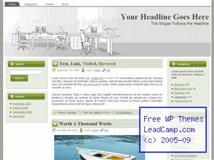 High Rise Office And Tables Free WordPress Template / Themes