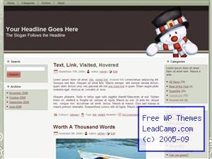 Red Nosed Snowman Free WordPress Template / Themes