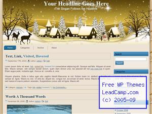 Golden Winter Xmas Free WordPress Template / Themes