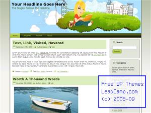 Blogging At The Park Free WordPress Template / Themes