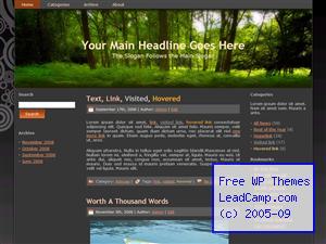 Green Nature Forest Free WordPress Template / Themes