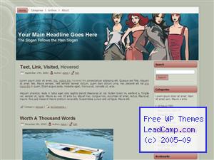 Fashion Sketch Models Free WordPress Template / Themes