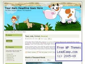 Farmville Fun Game Free WordPress Template / Themes