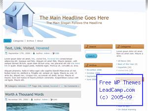 Blue Open House Free WordPress Template / Themes