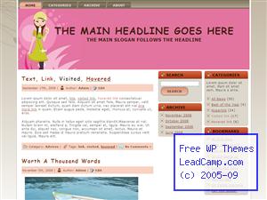 Pink Spring Beverage Free WordPress Template / Themes