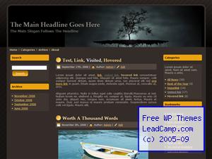 Tree In Black Solitude Free WordPress Template / Themes