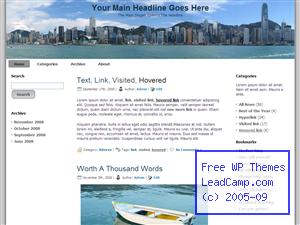 Daytime Hong Kong City Free WordPress Template / Themes