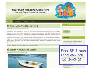 Family Water Play Free WordPress Template / Themes