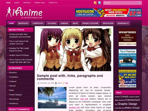Anime Blog Themes