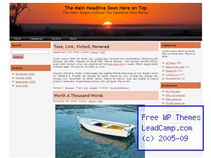 Orange Sunset Horizon Free WordPress Templates / Themes