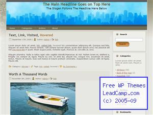 Blue City Top View Free WordPress Templates / Themes