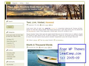 Autumn Lake Scene Free WordPress Templates / Themes