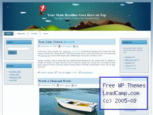 Balloon Flying Over Field Free WordPress Templates / Themes