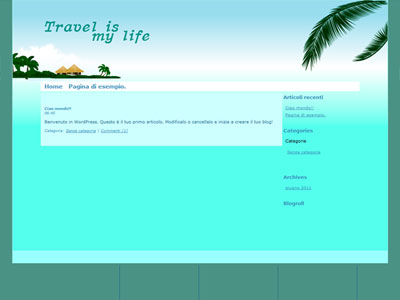 Travel is My Life Blog Screenshot
