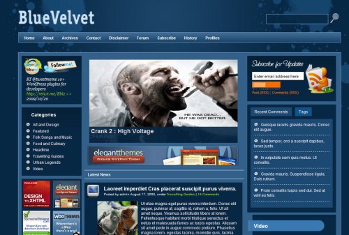 Blue Velvet WordPress Theme